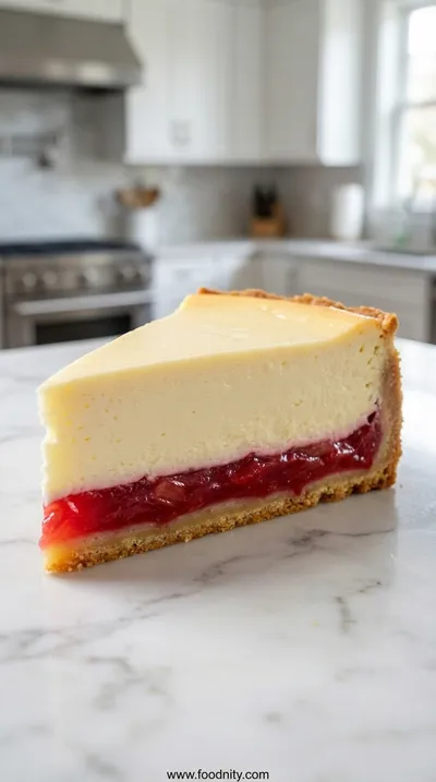 Rhubarb Cheesecake - Creamy Tangy Dessert