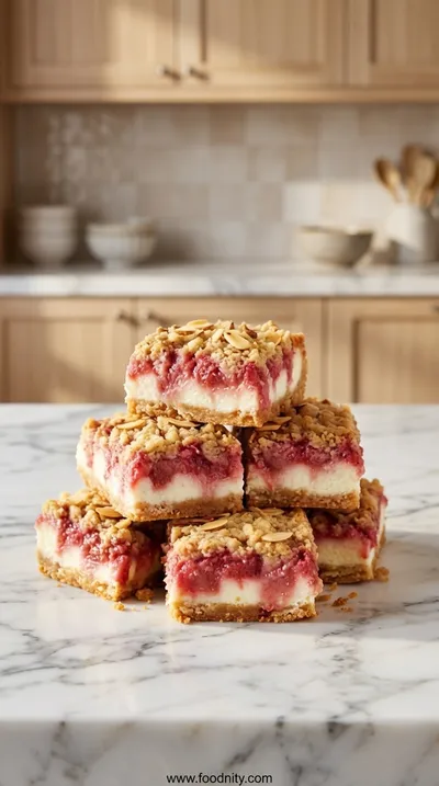 Rhubarb Cheesecake Squares