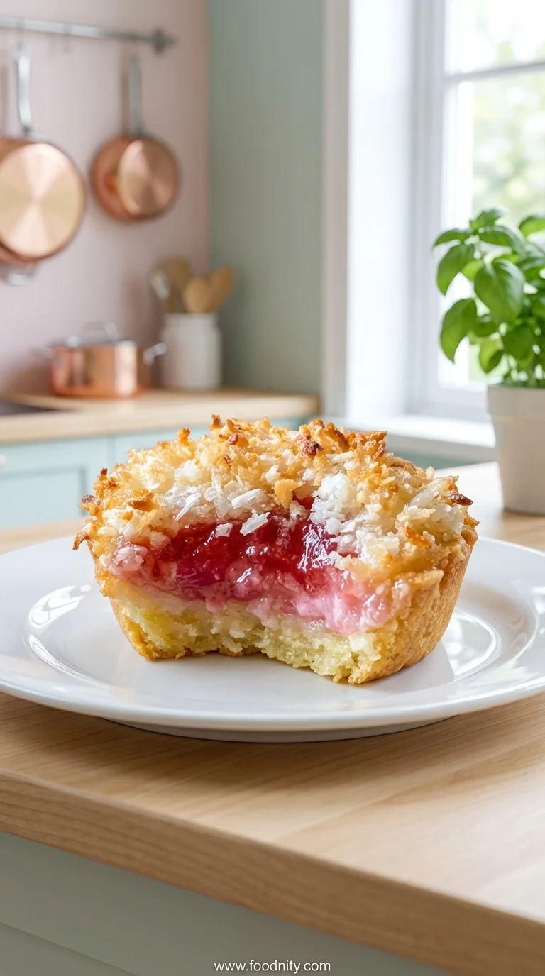 Rhubarb Coconut Macaroon Tarts