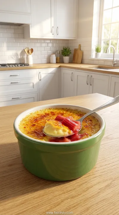 Rhubarb Crème Brûlée