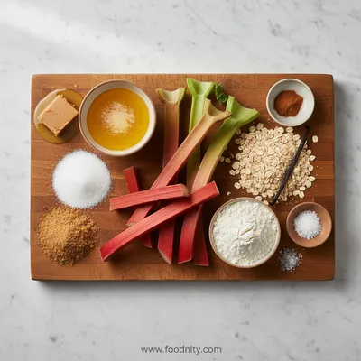 Easy Rhubarb Crisp - cooking process