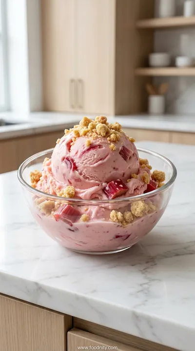Rhubarb Crumble Ice Cream – Homemade Delight