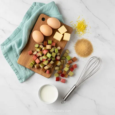 Easy Rhubarb Curd - cooking process