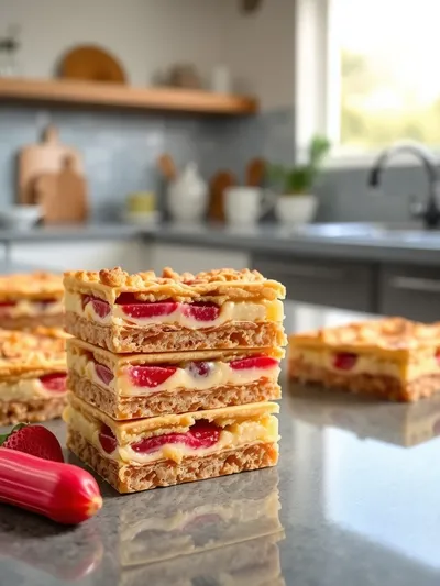 Rhubarb Custard Dessert Bars