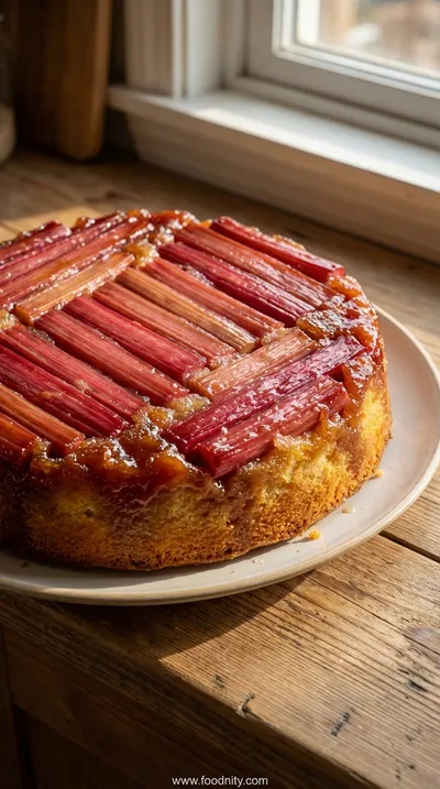 Rhubarb Upside-Down Cake