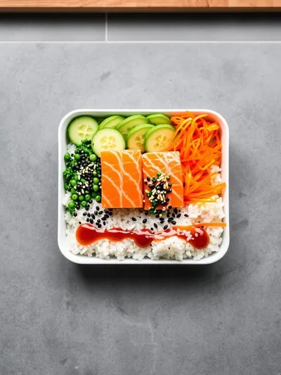 Easy Salmon Bowl Recipe - ingredients preparation