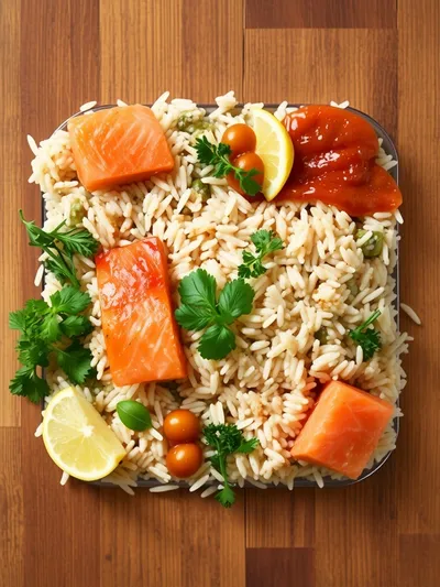 Salmon Crispy Rice Recipe - ingredients preparation