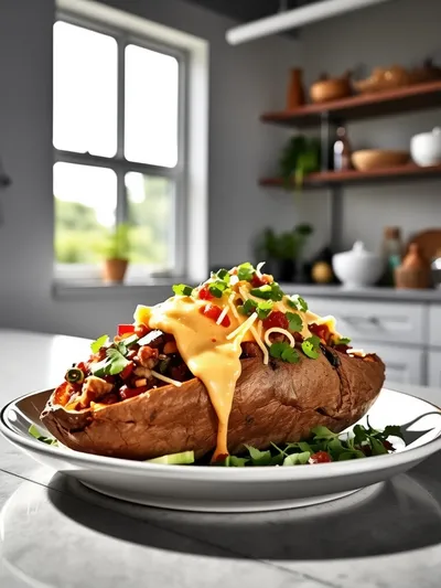 Savory Taco Stuffed Sweet Potatoes