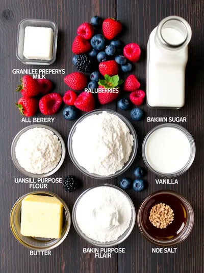 Skillet Berry Cobbler – Easy Summer Dessert - ingredients preparation