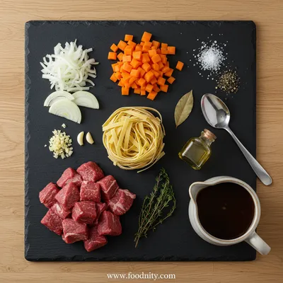 Slow Cooker Beef and Noodles - cooking process