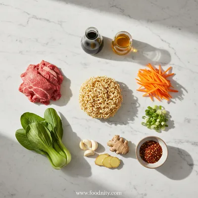 Slow Cooker Beef Ramen Noodles - cooking process