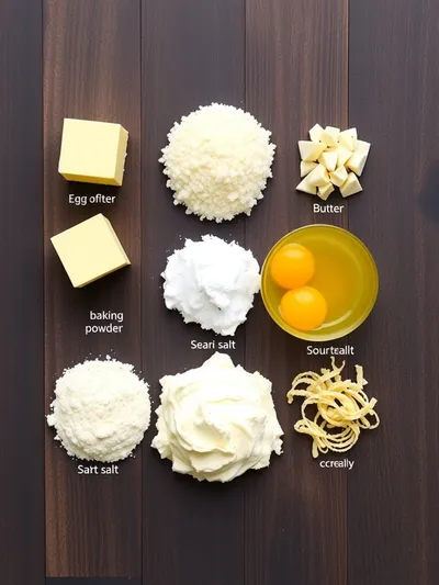 Old-Fashioned Sour Cream Pound Cake Recipe - ingredients preparation