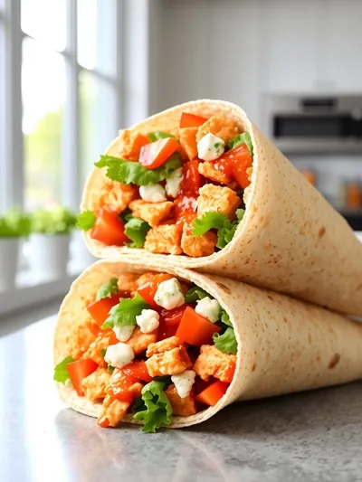 Spicy Buffalo Chicken Wraps for Two