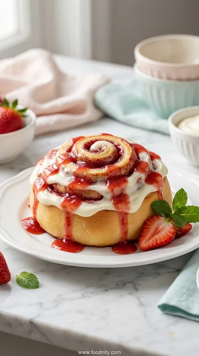 Strawberry Cheesecake Cinnabon Rolls
