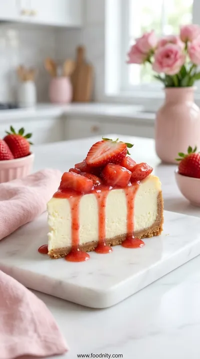 Easy Strawberry Cheesecake