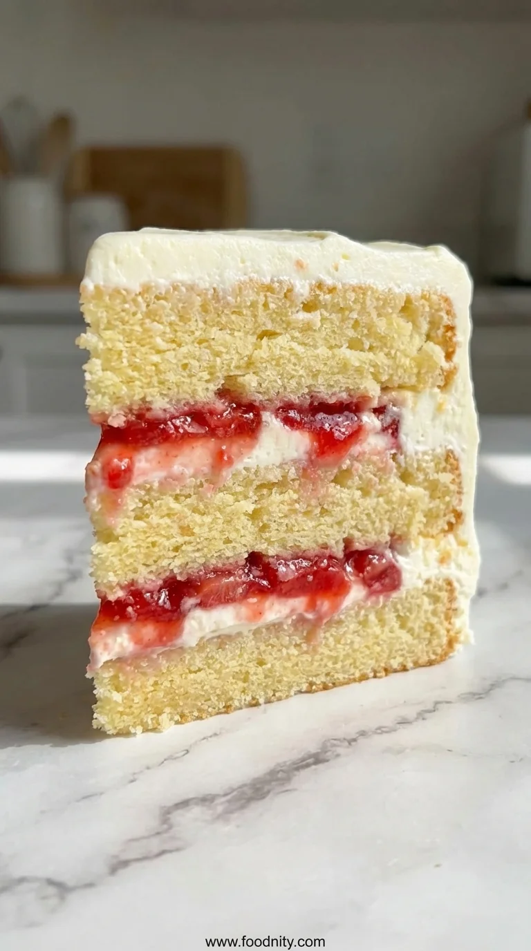 Strawberry Cream Cake - feature image