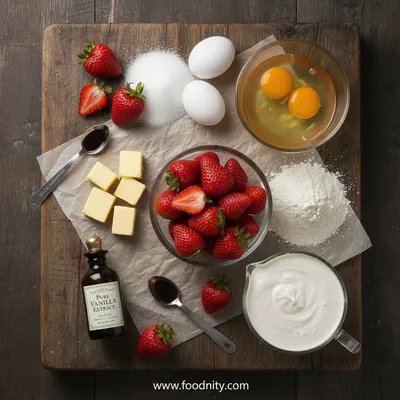 Strawberry Cream Cake - cooking process