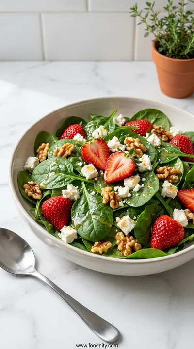 Strawberry Feta Spinach Salad