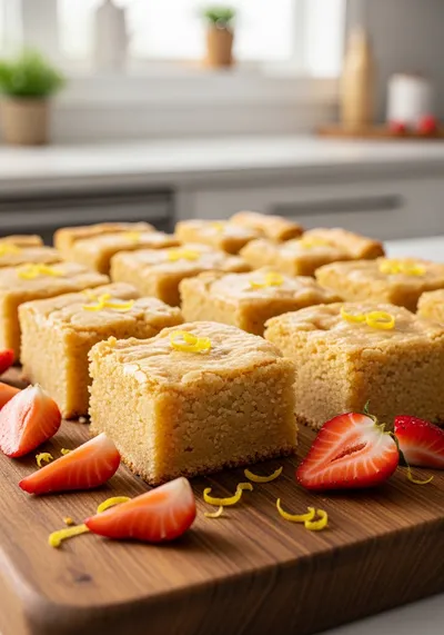 Strawberry Lemon Blondies