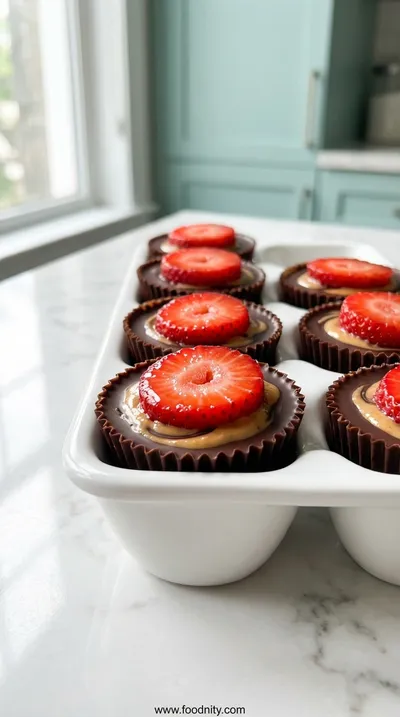 Healthy Strawberry Peanut Butter Cups