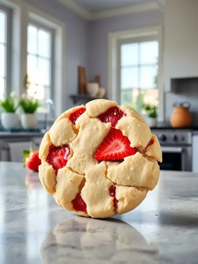 Strawberry Shortbread Cookies