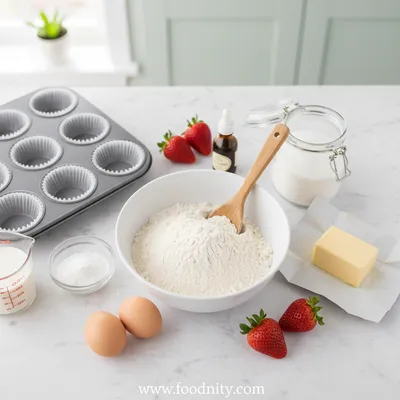Strawberry Shortcake Muffins - Irresistibly Easy - cooking process