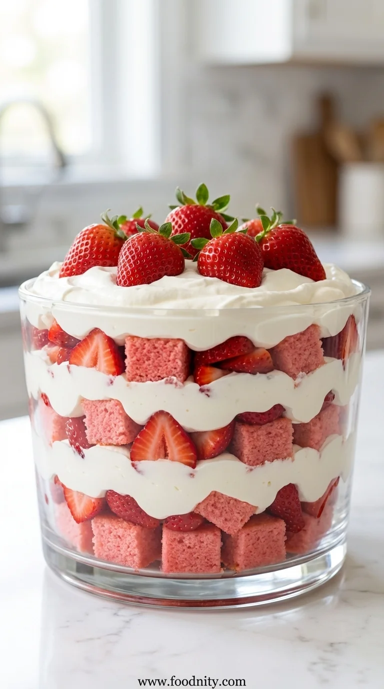 Strawberry Trifle – Best Ever Dessert - feature image