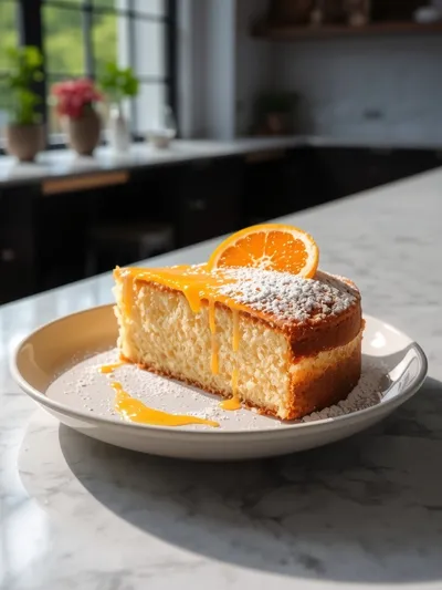 Summer Orange Cake - cooking process