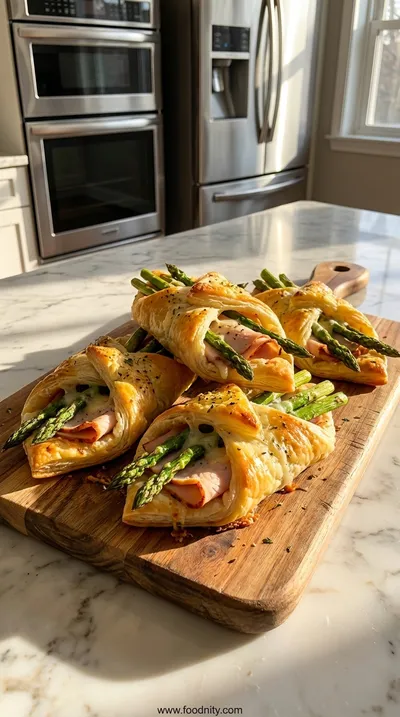 Turkey Asparagus Puff Pastry Bundles