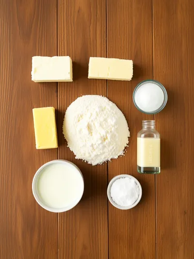 Vanilla Pound Cake – Moist, Buttery & Easy - ingredients preparation