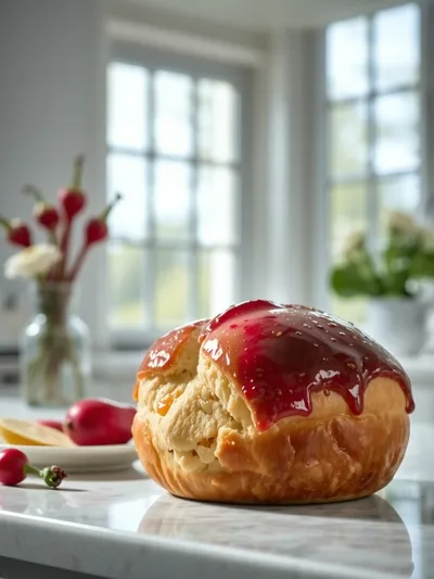 Vegan Rhubarb and Ginger Buns
