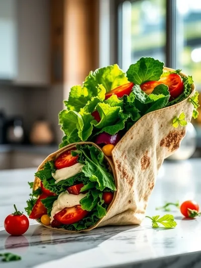 Vegetable Wraps with Yogurt Mayonnaise
